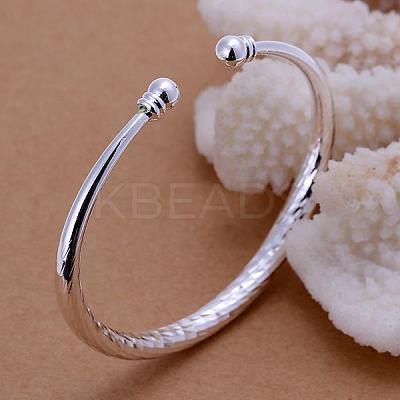 Brass Torque Bangles Cuff Bangles For Women BJEW-BB12407-1