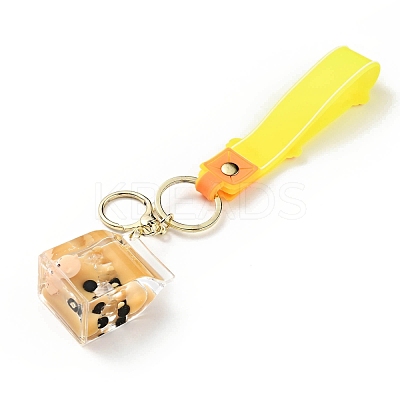 Pearl Milk Tea Acrylic Pendant Keychain KEYC-G050-02LG-1