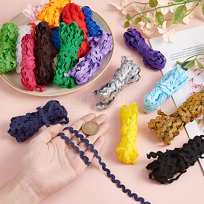 100M 20 Styles Polyester Lace Trims OCOR-MA0001-24-1