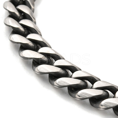 Non-Tarnish 201 Stainless Steel Curb Chain Bracelets BJEW-D030-03P-1
