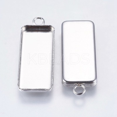 Tarnish Resistant 304 Stainless Steel Pendant Cabochon Settings LS-X-STAS-I069-36-1