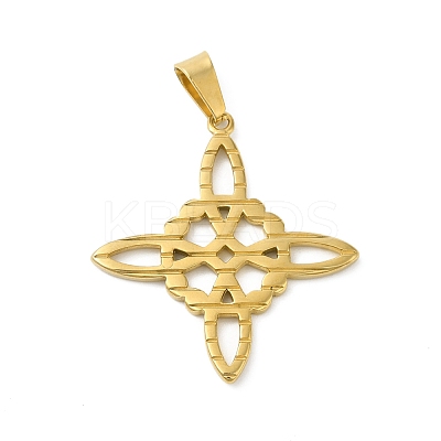 PVD Vacuum Plating 304 Stainless Steel Pendants STAS-D052-04G-1