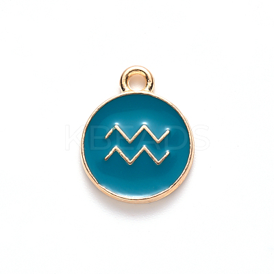 Alloy Enamel Pendants ENAM-S124-01B-05J-1