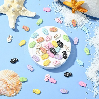 45Pcs 9 Colors Baking Paint Alloy Beads FIND-CJ0003-26-1