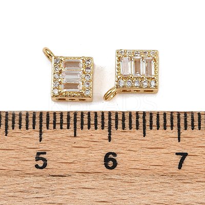 Brass Micro Pave Cubic Zirconia Pendants KK-A257-12A-G-1