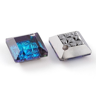 Embossed Glass Rhinestone Pendants GLAA-J101-03A-001BB-1