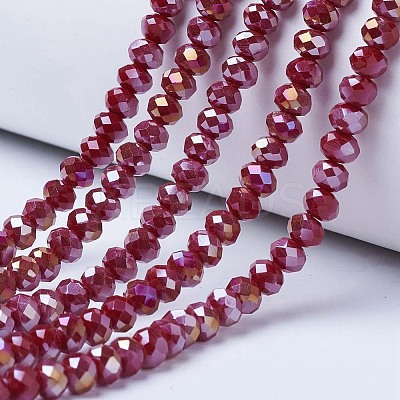 Electroplate Glass Beads Strands LS-EGLA-A034-P6mm-B04-1