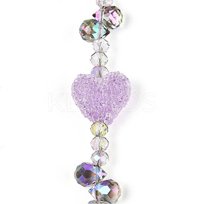 Electroplate Glass and Acrylic Rhinestone Beads Strands MAK-T011-07B-1