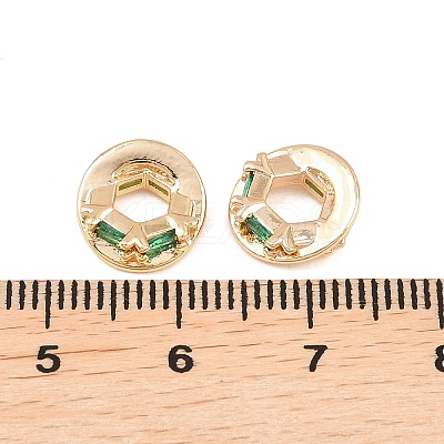Brass Micro Pave Cubic Zirconia Pendants KK-L261-17G-03-1