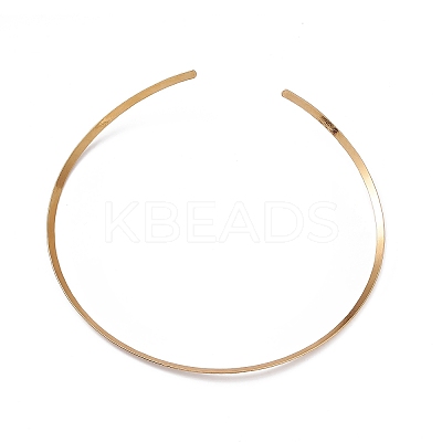 304 Stainless Steel Textured Wire Necklace Making STAS-B036-02G-1