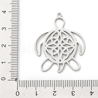 Hollow 304 Stainless Steel Pendants STAS-D202-02P-1