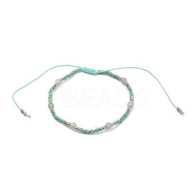 Adjustable Nylon Cord Braided Bead Bracelet BJEW-JB05683-02-1
