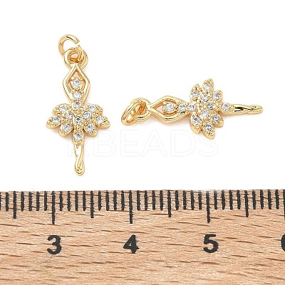 SHEGRACE Brass Micro Pave Cubic Zirconia Pendants XGRQ3D848-486G-1
