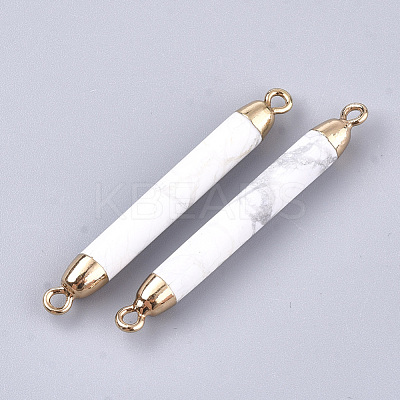 Electroplate Natural Howlite Links connectors G-S344-73J-1