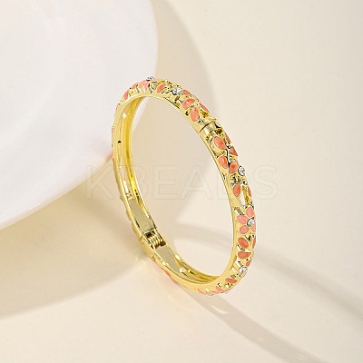 Fashionable Casual Retro Alloy Enamel Hinged Bangles for Women DG9304-2-1