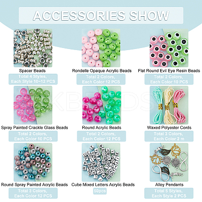 DIY Evil Eye Bracelets Making Kit DIY-PH0008-86-1