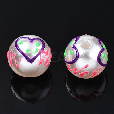 ABS Plastic Imitation Pearl Beads KY-N015-108-1