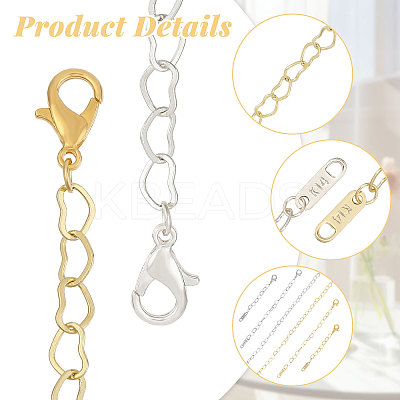 Brass Heart Link Chain Extender FIND-CA00001-1