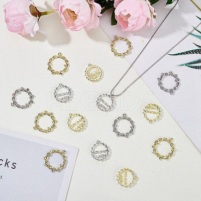 32Pcs 4 Styles Rack Plating Alloy Pendants FIND-FH0006-94-1