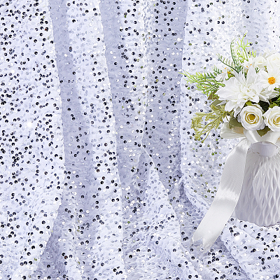 2Yards PET Paillette Velvet Fabric AJEW-DC0001-87B-1