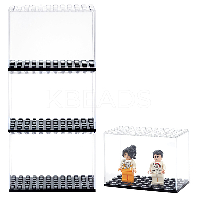 4Pcs Transparent Plastic Minifigure Display Cases ODIS-FG0001-78-1