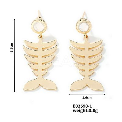 Baroque Style Fishbone Earrings Exquisite 3D Colorful Fashion Jewelry PU1272-1-1
