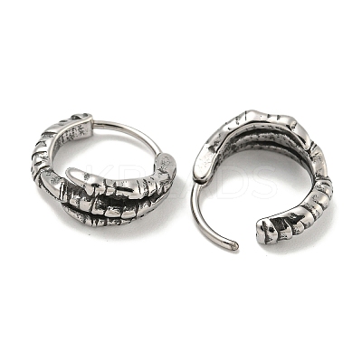 316 Surgical Stainless Steel Hoop Earrings EJEW-D096-13K-AS-1