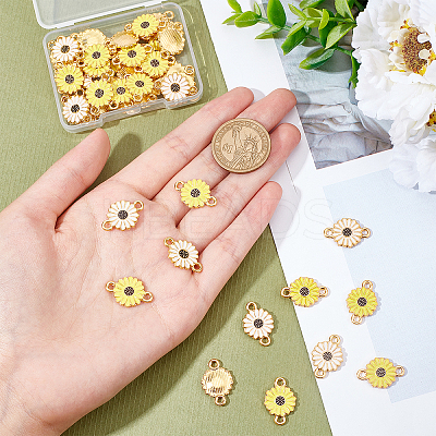 50Pcs 2 Colors Golden Tone Alloy Connector Charms FIND-CA0004-55-1