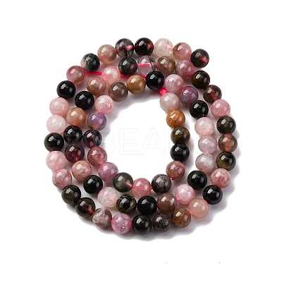 Natural Multicolor Tourmaline Beads Strands G-L608-B01-01-1