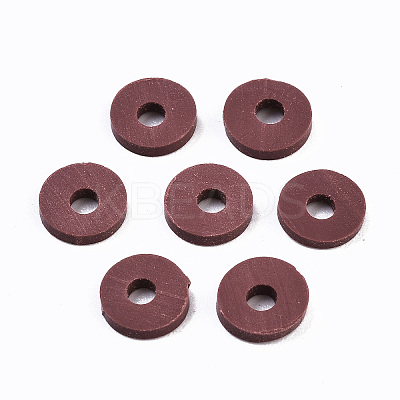 Handmade Polymer Clay Beads Strands LS-CLAY-R089-6mm-Q103-1