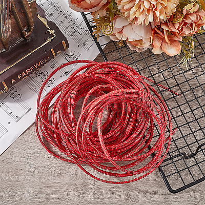 10M Folding Glitter PU Leather Cord OCOR-GF0004-11C-1