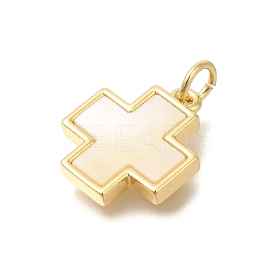 Brass Micro Pave Cubic Zirconia Pendants KK-R002-09G-1