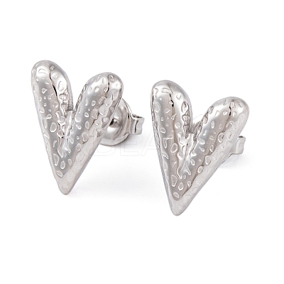 Non-Tarnish 304 Stainless Steel Stud Earrings for Women EJEW-A049-07P-1