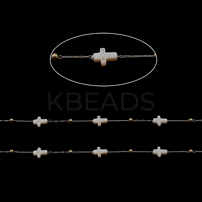 Cross Natural Shell Link Chains CHS-G028-05B-G-1