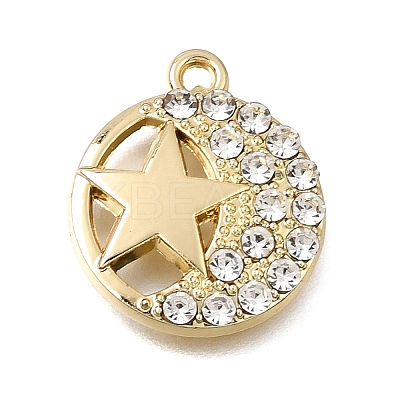 UV Plating Alloy Crystal Rhinestone Pendants RB-CBAD37D-06G-1