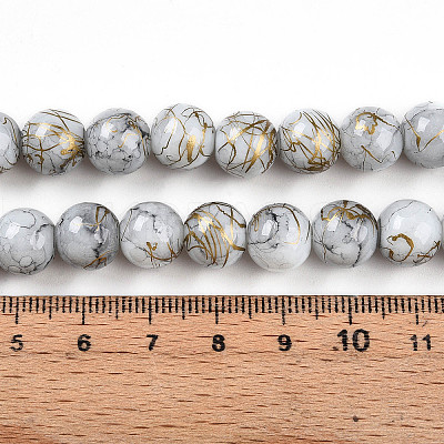 Baking Paint Glass Beads X1-DGLA-N003-10mm-B01-1