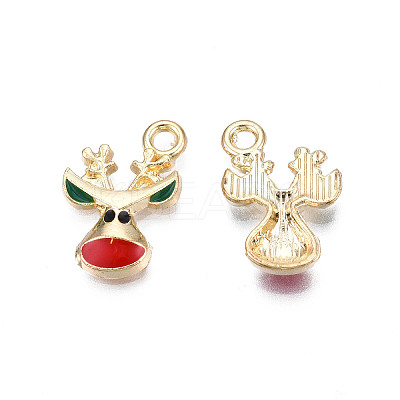 Rack Plating Alloy Enamel Pendants LS-ENAM-N055-132-1