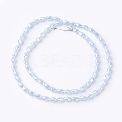 Electroplate Glass Beads Strands EGLA-J013-4X6mm-F04-1