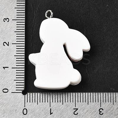 Opaque Resin Pendants RESI-V0003-02B-1
