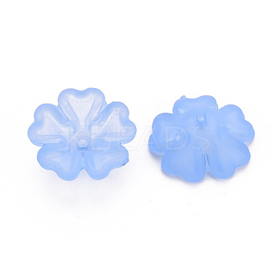 Transparent Frosted Acrylic Bead Caps X-MACR-S371-04A-1