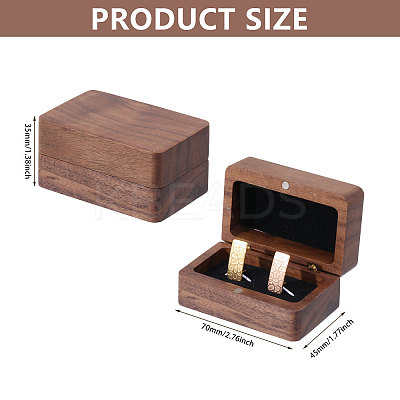 Wooden Jewelry Storage Magnetic Gift Cases for Cufflinks CON-WH0095-78C-1-1
