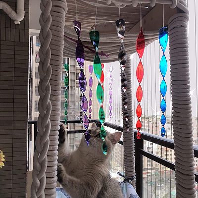 PVC Plastic Spiral Reflective Birds Repellent Safety Rod AJEW-GA0001-04-1