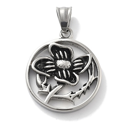 304 Stainless Steel Pendants STAS-Z098-17AS-1