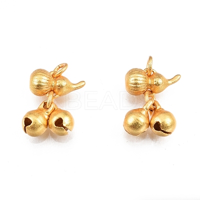 Christmas Brass Bell Charms KK-N232-509-1
