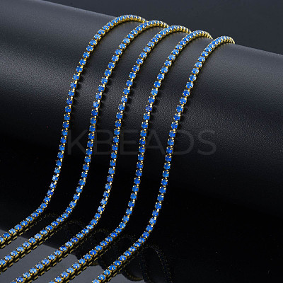 Brass Rhinestone Strass Chains CHC-N017-003B-B08-1
