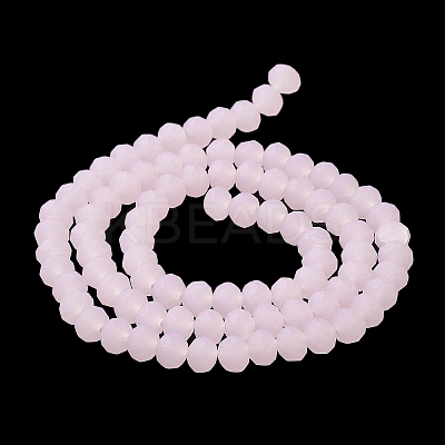 Imitation Jade Solid Color Glass Beads Strands X-EGLA-A034-J6mm-MD02-1