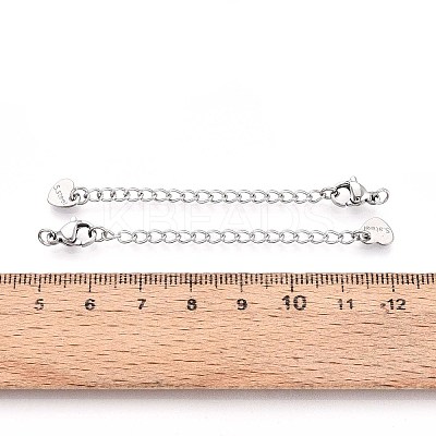 Tarnish Resistant 304 Stainless Steel Curb Chain Extender STAS-G310-06P-1