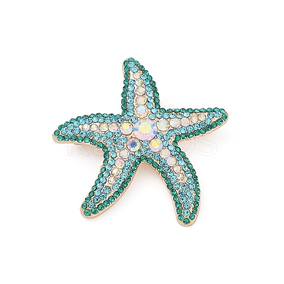 Zinc Alloy Emerald Rhinestone Brooch JEWB-C040-01A-G-1