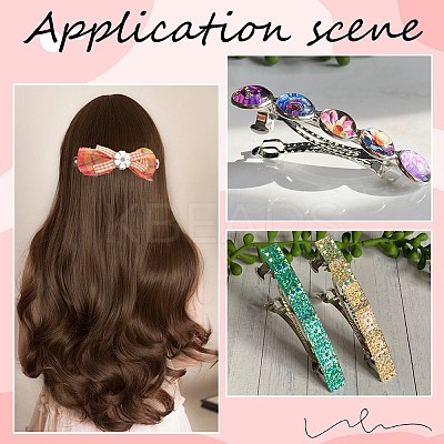 18pcs Iron Hair Barrette Findings IFIN-SC0001-67-1