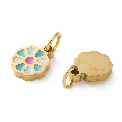 Ion Plating(IP) 304 Stainless Steel Enamel Charms STAS-Q333-08G-01-1